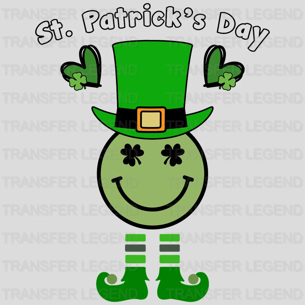 Smiley St. Patrick's Day Design - DTF heat transfer - transferlegend