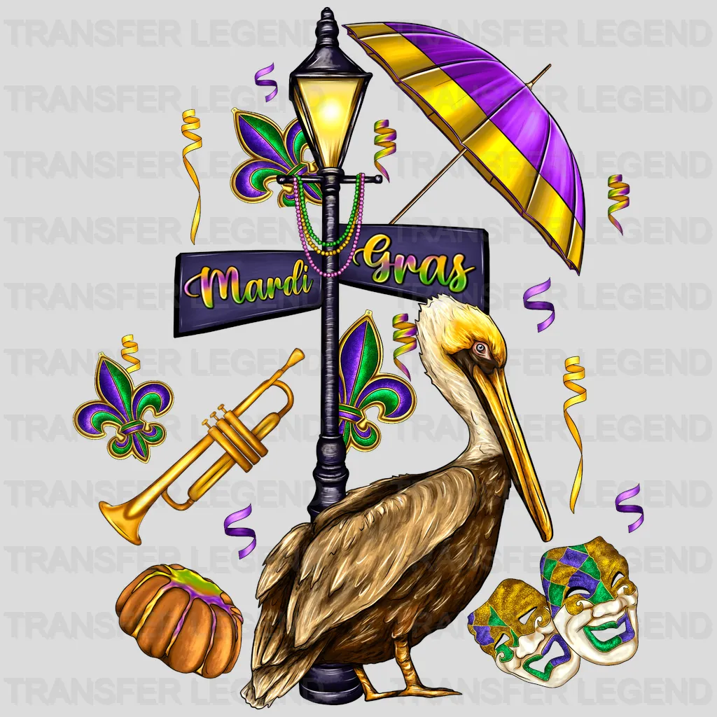 Streets Of Mardi Gras Design- Mardi Gras DTF heat transfer - transferlegend