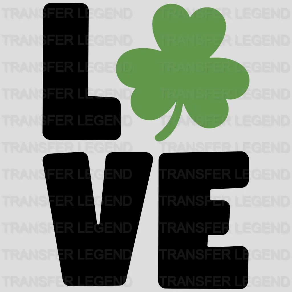 LOVE St. Patrick's Day Design - DTF heat transfer - transferlegend