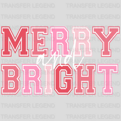 MERRY & BRIGHT Christmas Design - DTF heat transfer - transferlegend