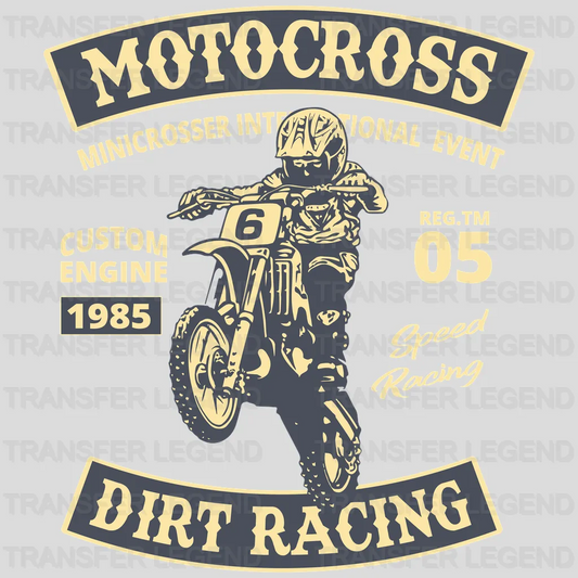 Motocross Dirt Racing - Motocycle Design DTF Heat Transfer - transferlegend