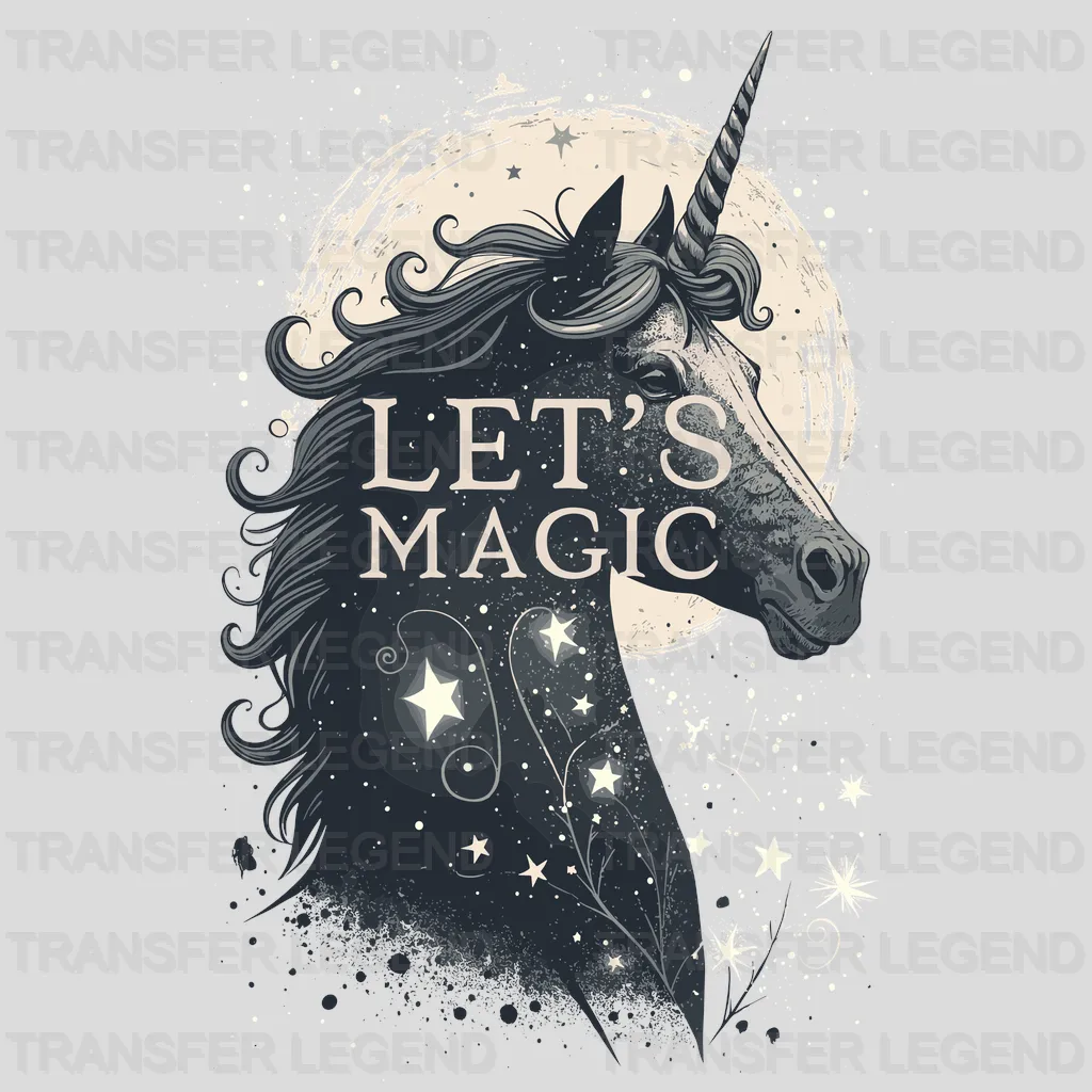 Let's Magic Unicorn Design - DTF Heat Transfers - transferlegend