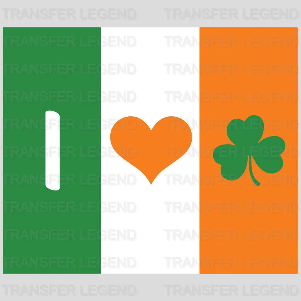 Irish Flag St. Patrick's Day Design - DTF heat transfer - transferlegend