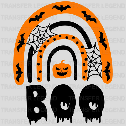 Halloween Spider Wap Boo Rainbow design  - DTF heat transfer - transferlegend