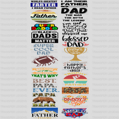 Father's Day - Premade Gang sheet - 20 PCS 10 INCH - transferlegend