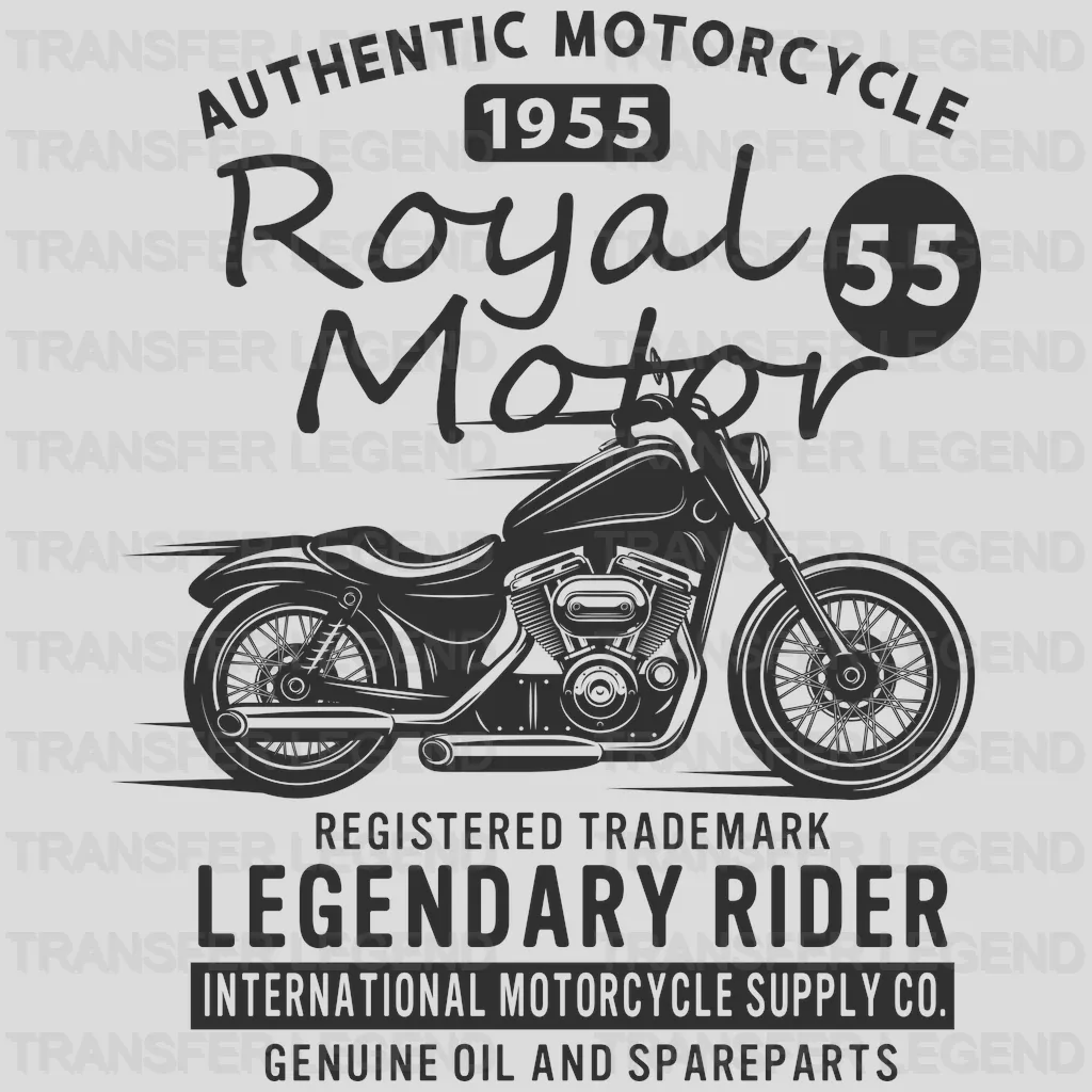 Royal Motor 55 - Motocycle Design DTF Heat Transfer - transferlegend