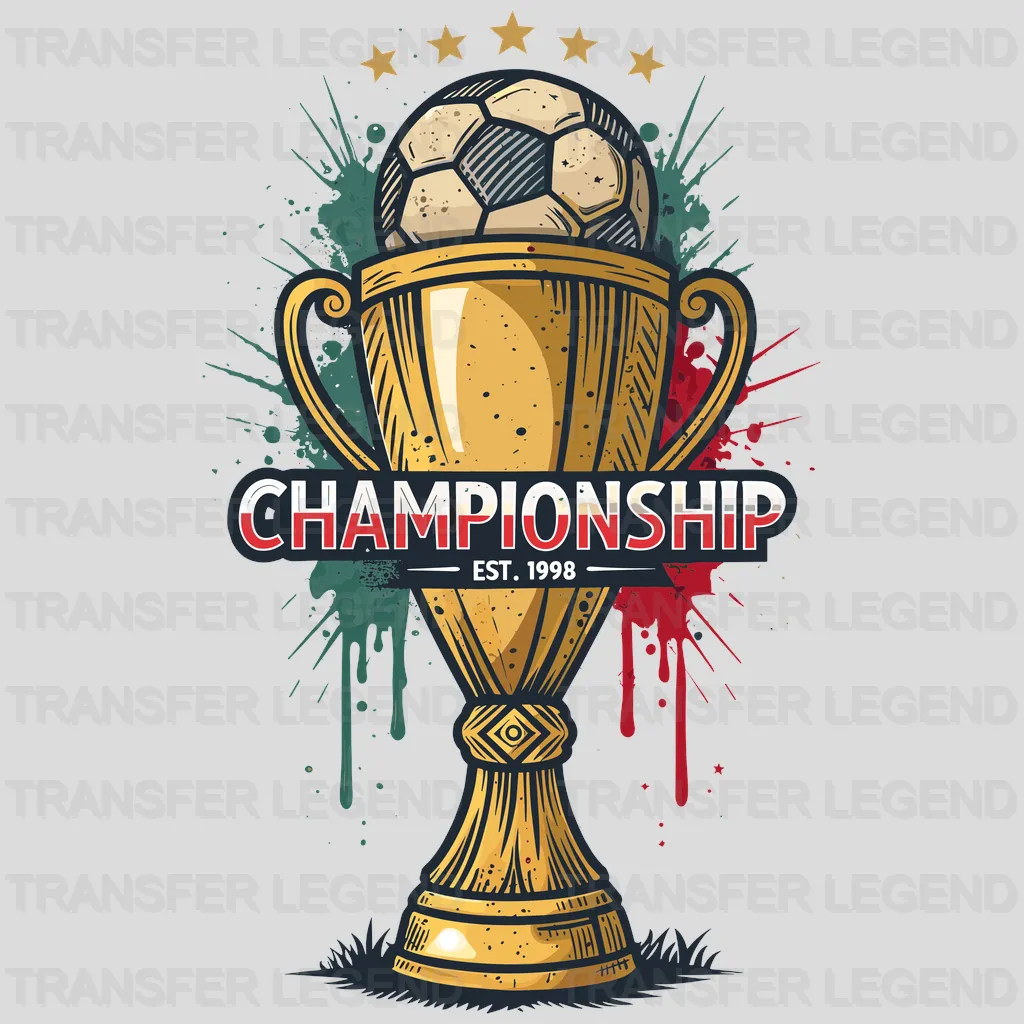 Championship EST 1998 Soccer Design - DTF Heat Transfers - transferlegend