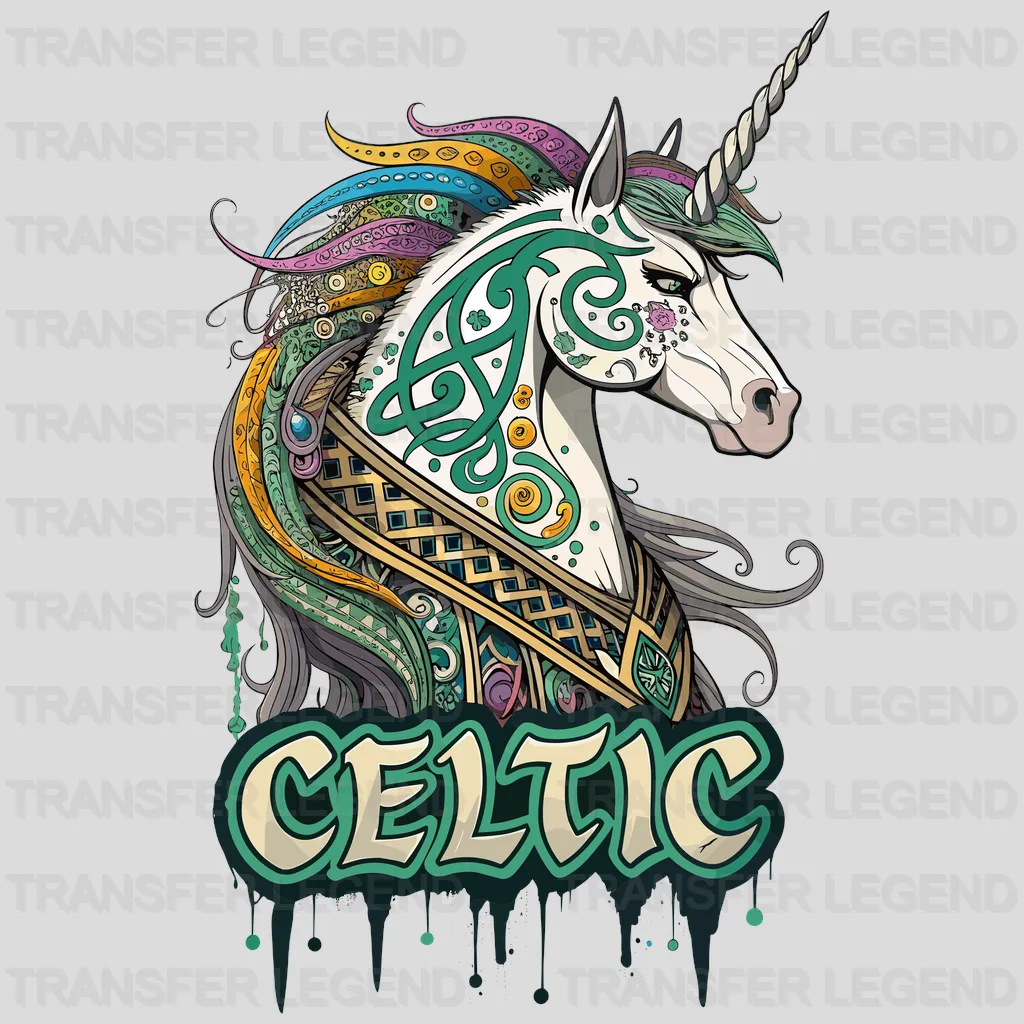 Celtic Unicorn Design - DTF Heat Transfers - transferlegend