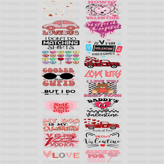 Valentine's Premade Gang sheet - 20 PCS 10 INCH - transferlegend