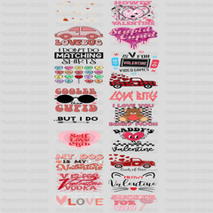 Valentine's Premade Gang sheet - 20 PCS 10 INCH - transferlegend