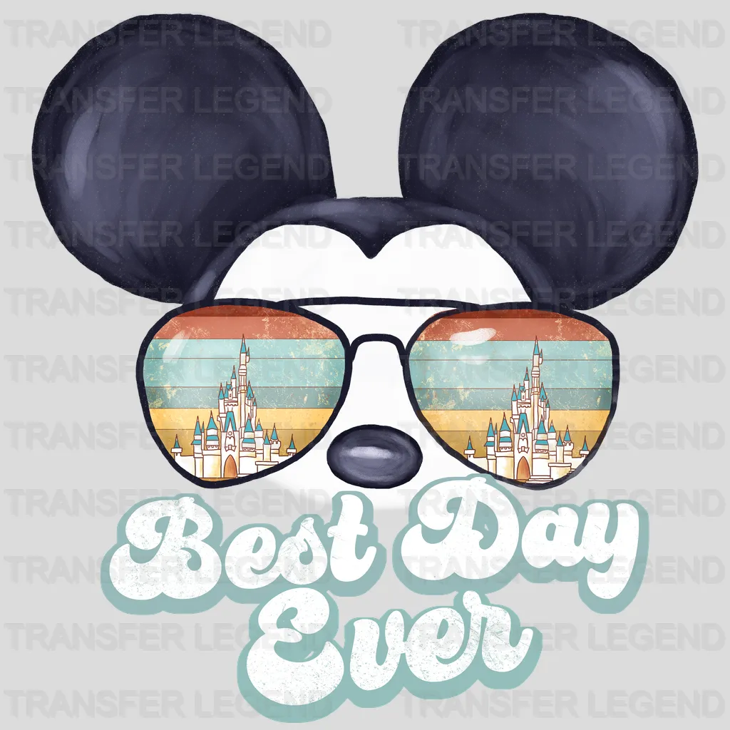 Disney Castle Best Day Ever Mickey And Minnie Aviator Sunglasses Design - DTF heat transfer - transferlegend