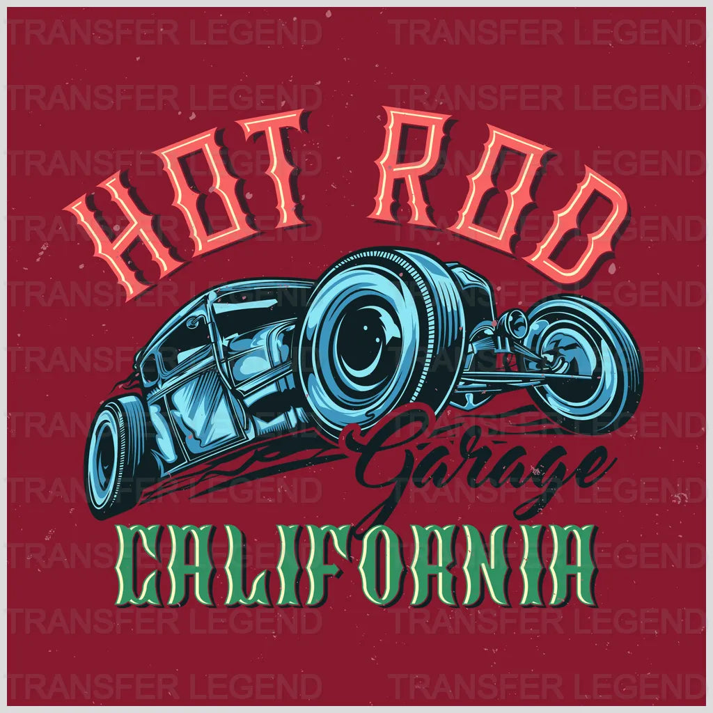 Cars Hot Rod Garage Clasic Car Designs - DTF Heat Transfer - transferlegend