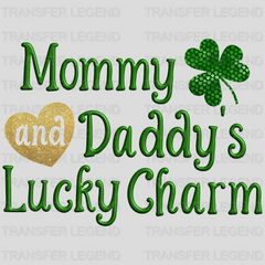 Mommy And Daddy's Lucky Charm St. Patrick's Day Design - DTF heat transfer - transferlegend