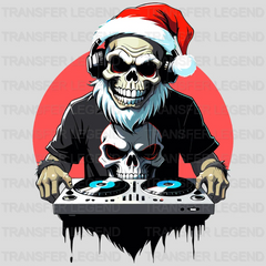 DJ Skull Christmas design - DTF Heat Transfer - transferlegend