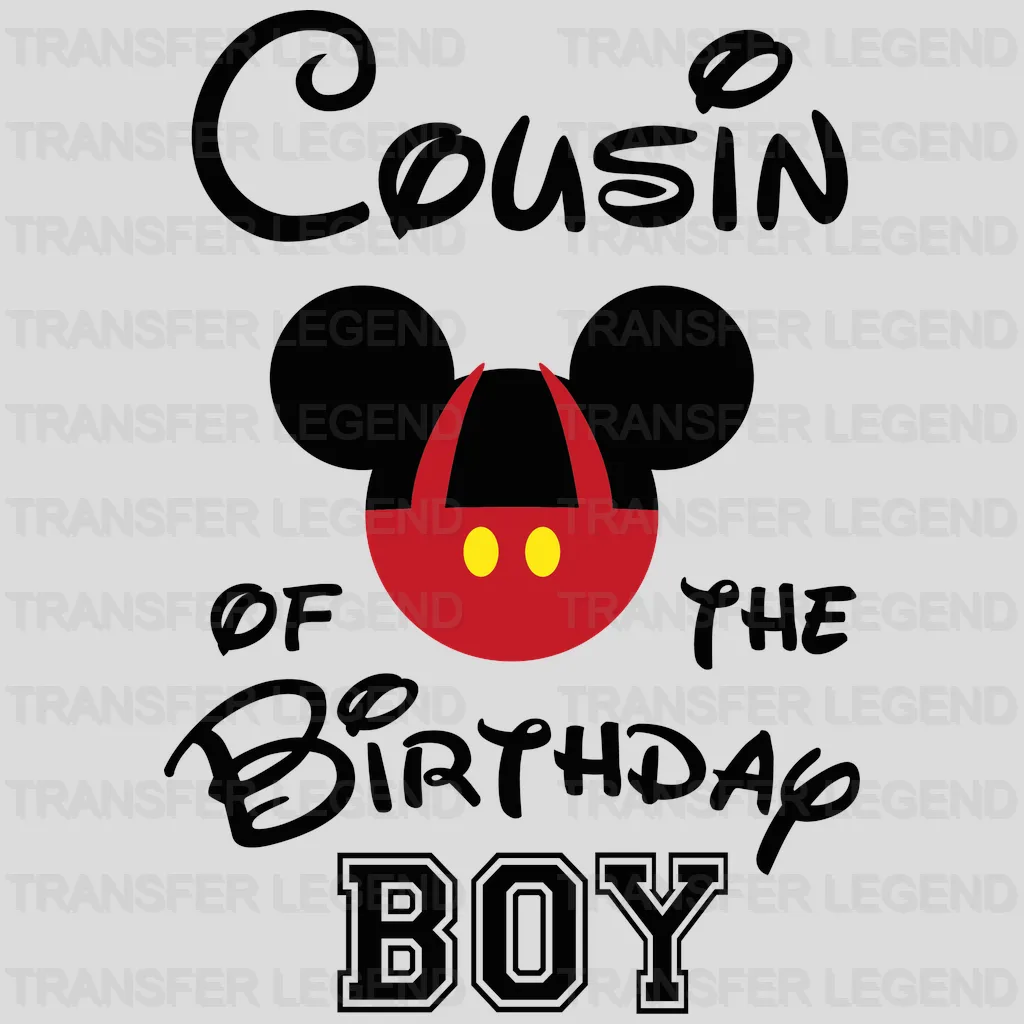 Birthday Boy Family Ears Design - DTF heat transfer - transferlegend