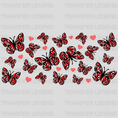 Butterflies And Hearts UV DTF Transfer Cup Wrap UV DTF Sticker - transferlegend