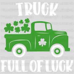 Truck Full Of Luck St. Patrick's Day Design - DTF heat transfer - transferlegend