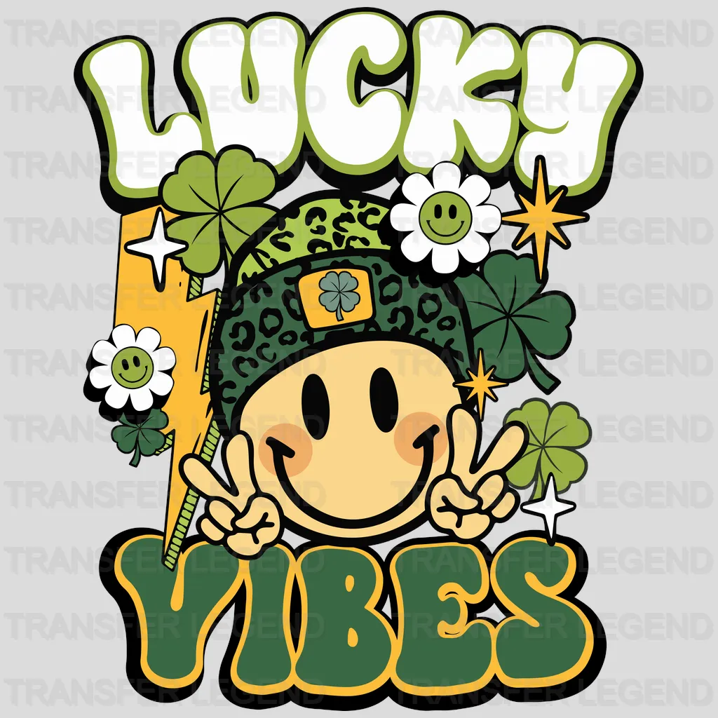 Lucky Vibes St. Patrick's Day Design - DTF heat transfer - transferlegend