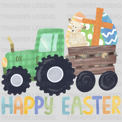 Happy Easter Tractor Design - DTF heat transfer - transferlegend