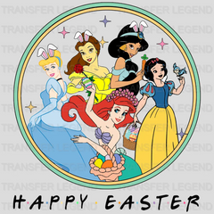 Disney Princesses Friend Themed Happy Easter Design- DTF heat transfer - transferlegend