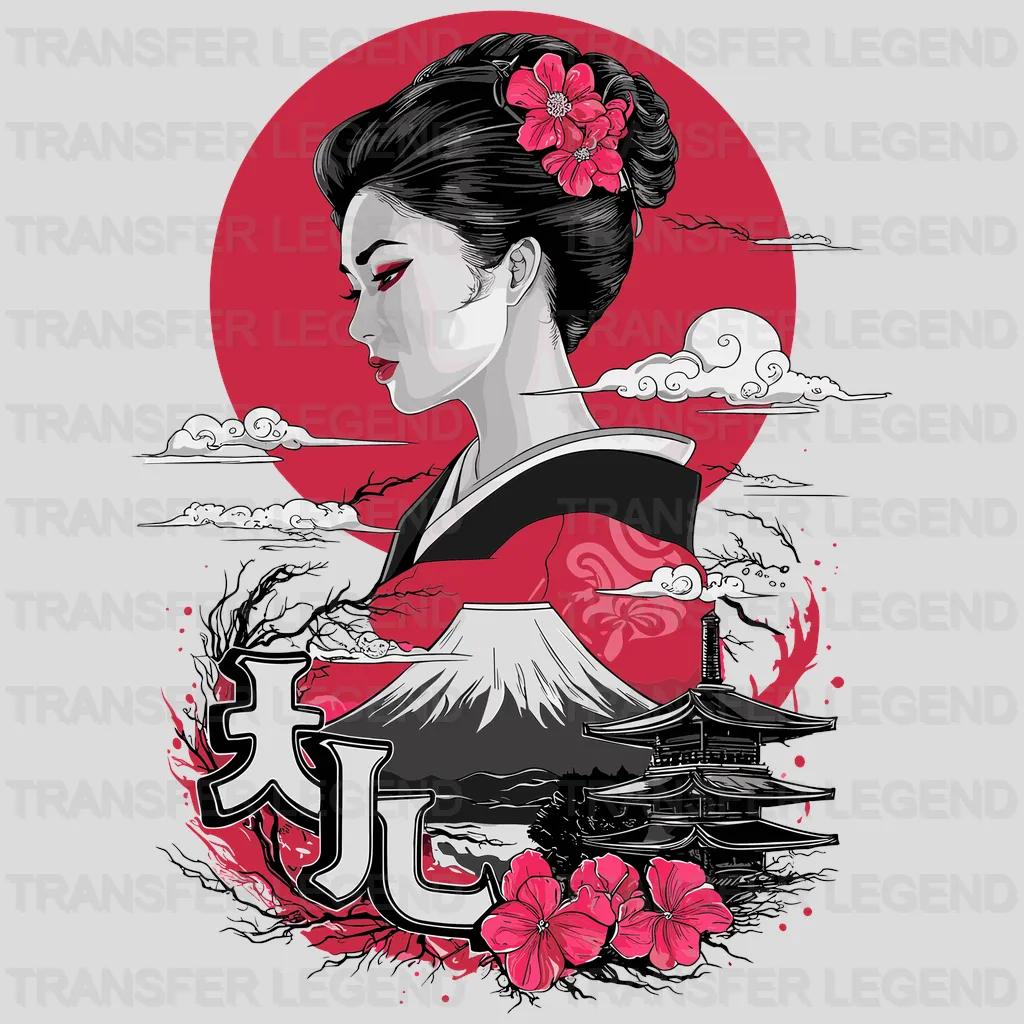 Lovely Samurai Lady Asian Design - DTF Heat Transfer - transferlegend