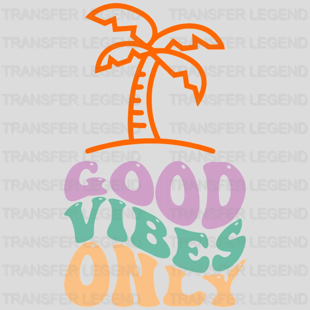 Good Vibes Only Summer UV DTF Transfer Cup Wrap UV DTF Sticker - transferlegend