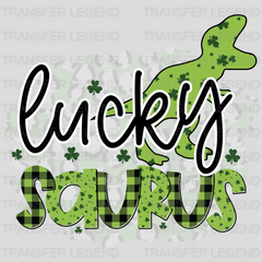 Lucky Saurus St. Patrick's Day Design - DTF heat transfer - transferlegend