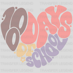 100 Days Of School Heart - DTF heat transfer - transferlegend