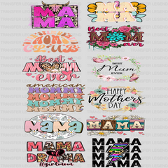 Mother's Day - Premade Gang sheet - 12 PCS 10 INCH - transferlegend