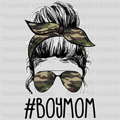 Boy Mom Camouflage Bandana And Sunglasses - Cool Mom - Cute Mom - Design - DTF heat transfer - transferlegend