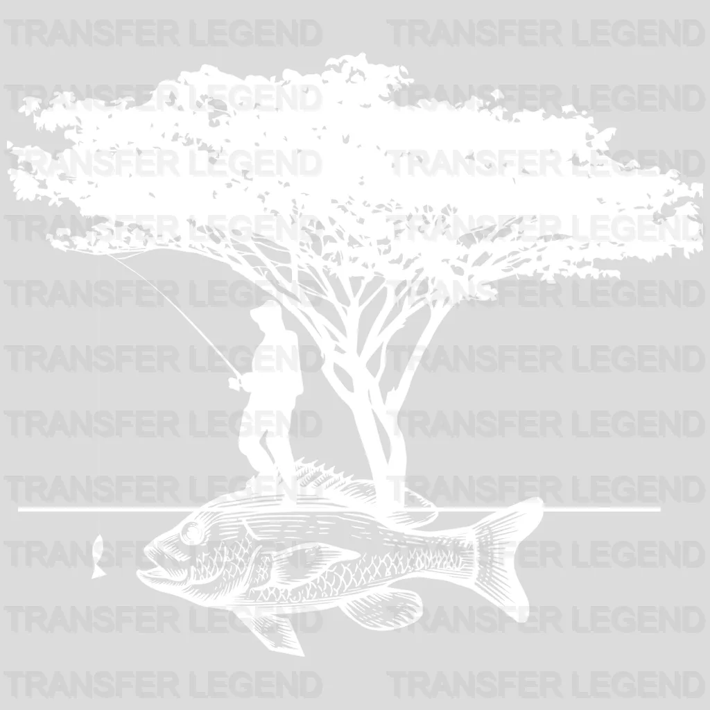 Waiting For The Big Fish - Fish Design DTF Heat Transfer - transferlegend