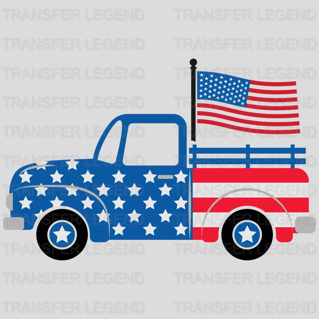 Flag Truck DTF Transfer - transferlegend