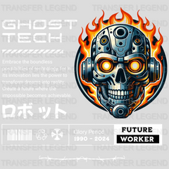 Ghost Tech Streetwear Design - DTF Heat Transfer - transferlegend