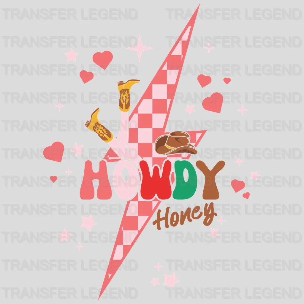 LIGHTNING HOWDY HONEY  - DTF heat transfer - transferlegend