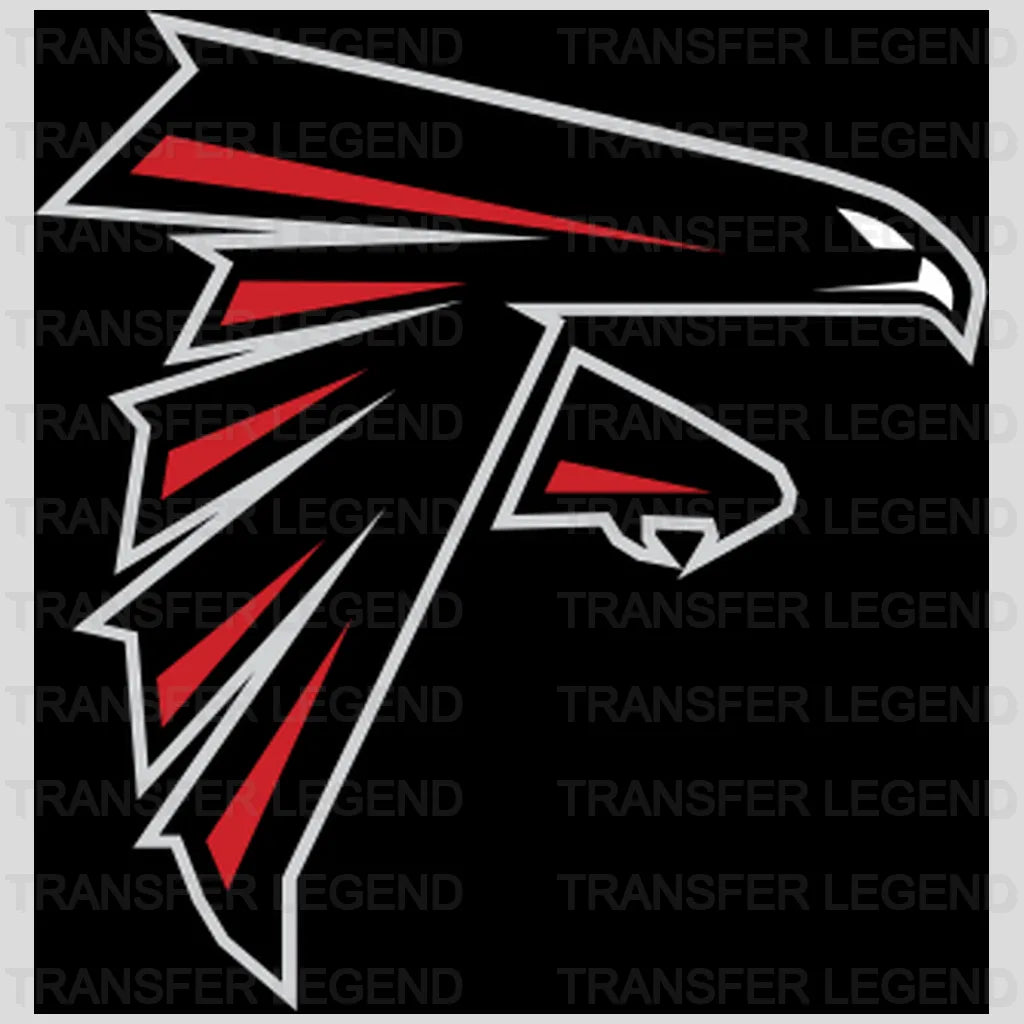 Atlanta Falcons Stylized Head Emblem NFL Design - DTF Heat Transfer
