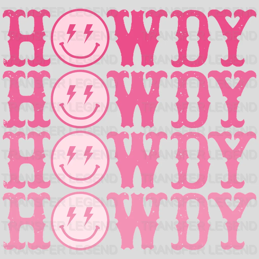 Howdy Howdy Smiley Design - DTF heat transfer - transferlegend