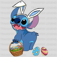 Easter Stitch Bunny Ears Design - DTF heat transfer - transferlegend