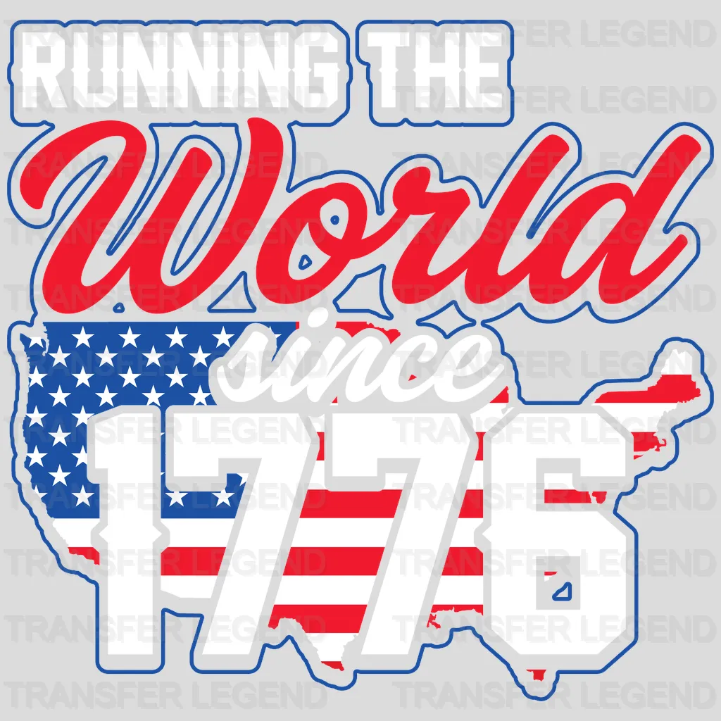 Running The World - Patriot Design DTF Heat Transfer - transferlegend