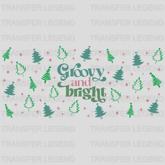 Groovy And Bright UV DTF Transfer Cup Wrap UV DTF Sticker - transferlegend