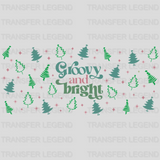 Groovy And Bright UV DTF Transfer Cup Wrap UV DTF Sticker - transferlegend