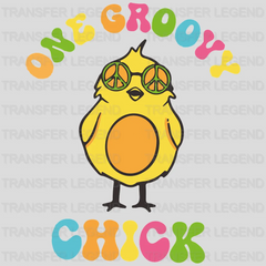 One Groovy Chick Easter Design - DTF heat transfer - transferlegend