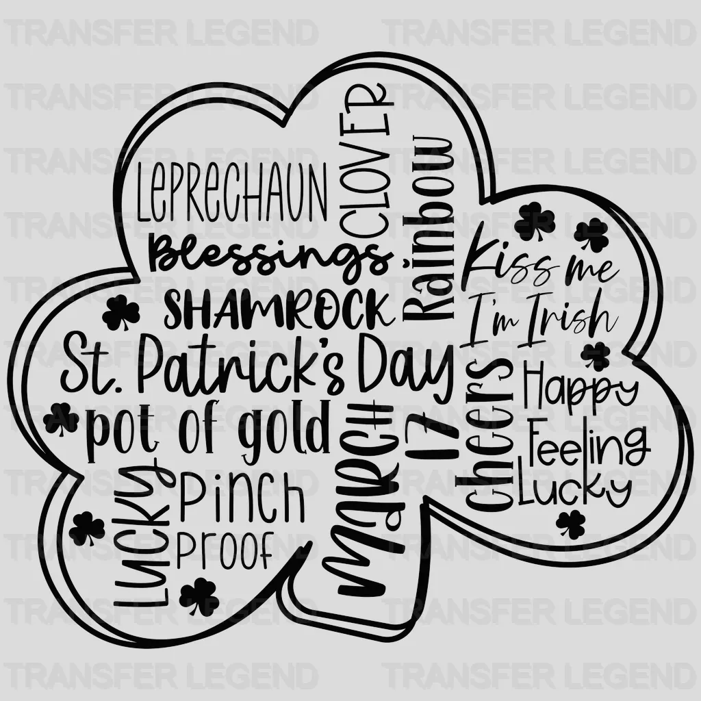 Clover St. Patrick's Day Design - DTF heat transfer - transferlegend