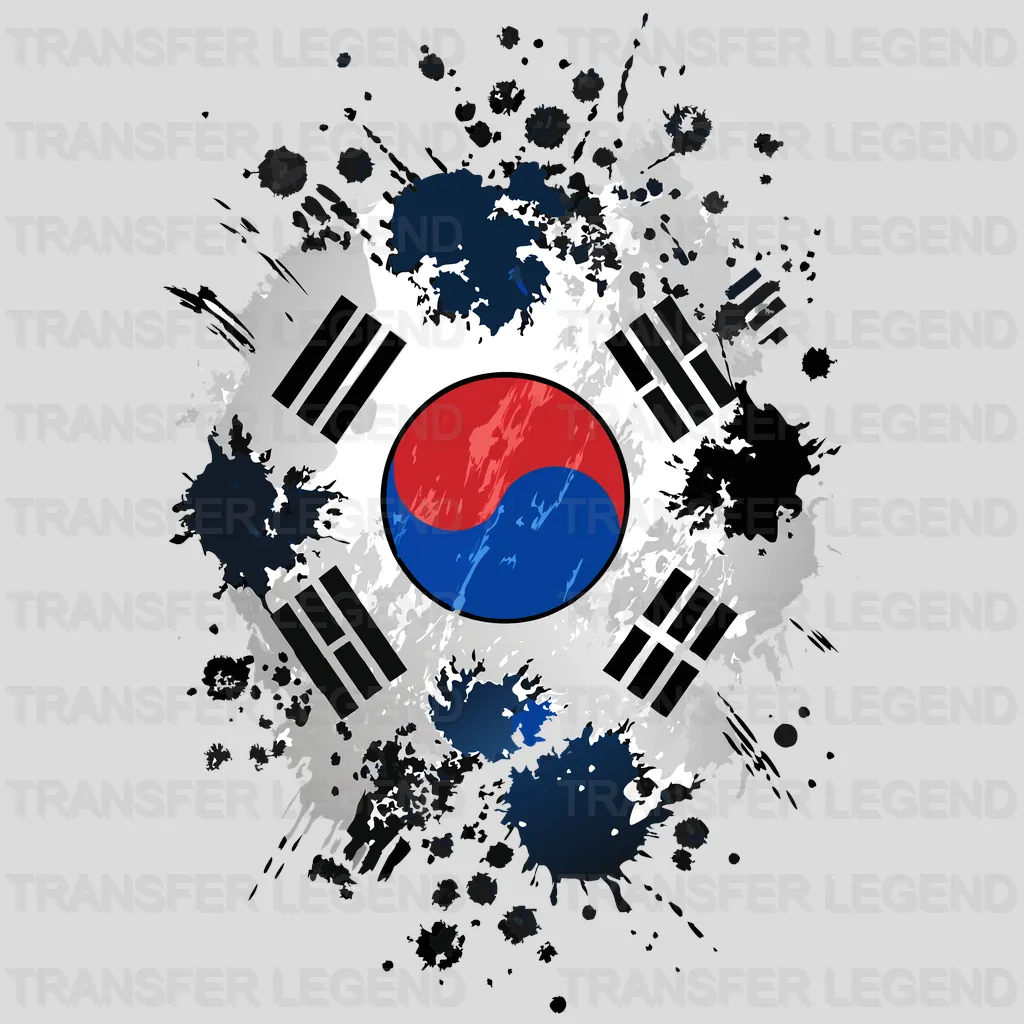 South Korea Flag Design - DTF Heat Transfer - transferlegend