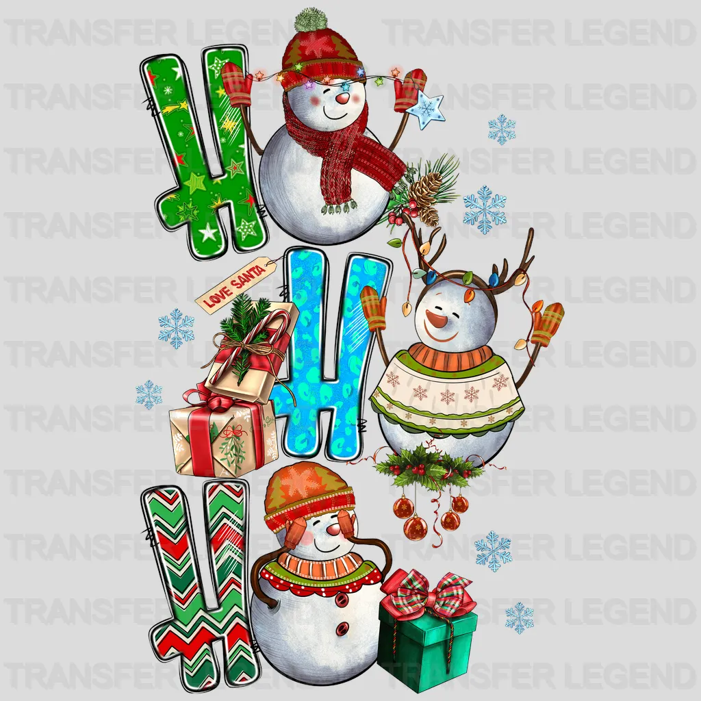 HO HO HO Christmas Design - DTF heat transfer - transferlegend