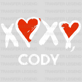 XOXO Cody Valentine's Day Design - DTF heat transfer - transferlegend