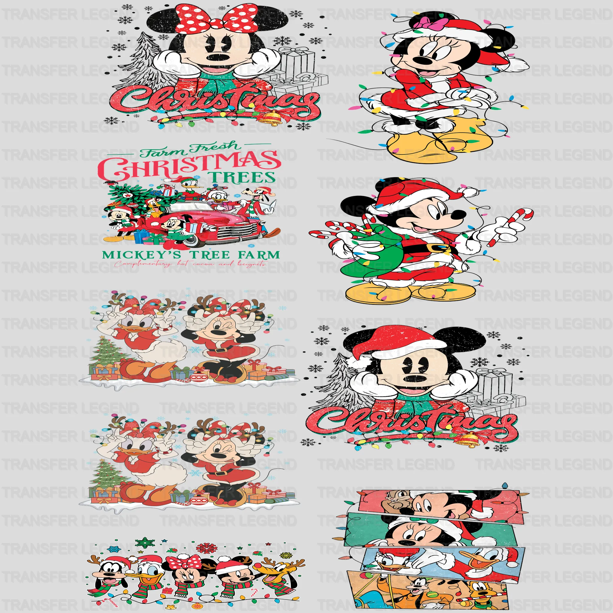 Christmas Premade Gang sheet-22X60-Disney Christmas Designs - transferlegend