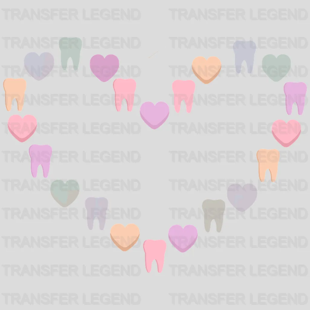 Dentist's Heart Valentine's Day Design - DTF heat transfer - transferlegend