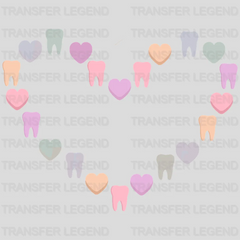 Dentist's Heart Valentine's Day Design - DTF heat transfer - transferlegend