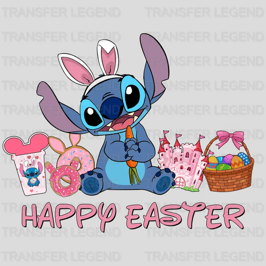 Stitch Happy Easter Design - DTF heat transfer - transferlegend