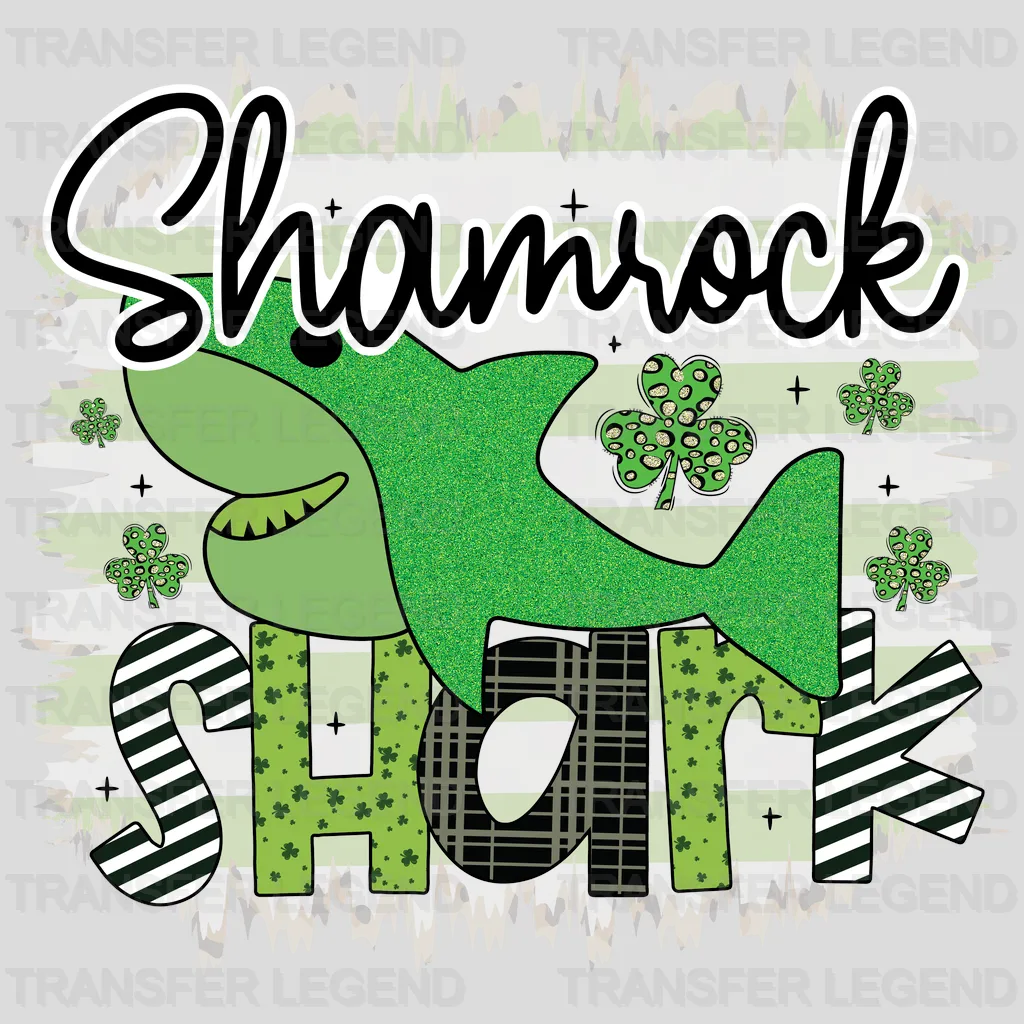 Shamrock Shark St. Patrick's Day Design - DTF heat transfer - transferlegend